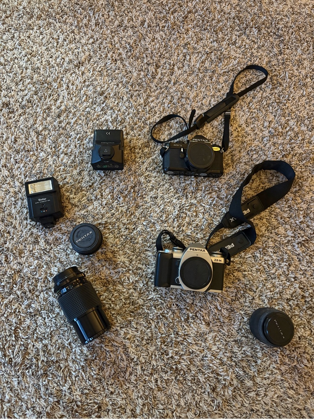 Pentax film cameras and lenses